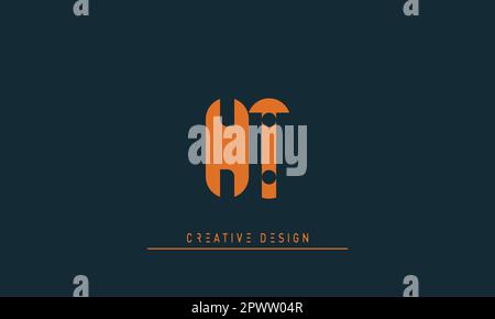 Alphabet letters Modern Creative logo NT , TN Stock Vector