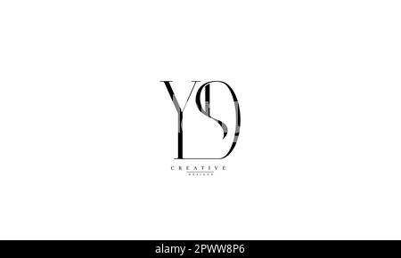 YD DY Y D abstract vector logo monogram template Stock Vector