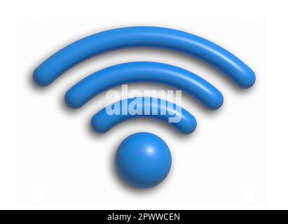 Three-dimensional Wi-Fi icon. 3d icons for websites, applications and creative ideas Stock Vector