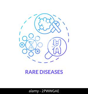 Rare diseases blue gradient concept icon Stock Vector