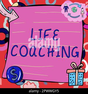 Text caption presenting Life Coaching, Conceptual photo Improve Lives by Challenges Encourages us in our Careers Stock Photo