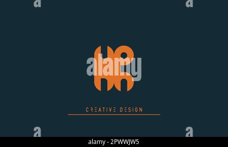 Alphabet letters Modern Creative logo NR , RN Stock Vector