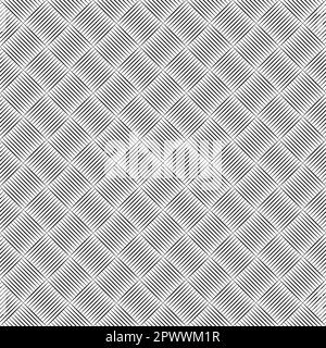 Seamless woodcut weave pattern background Stock Vector