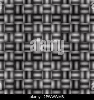 Seamless woodcut weave pattern background Stock Vector
