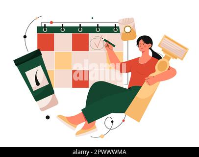 Epilation online service Stock Vector