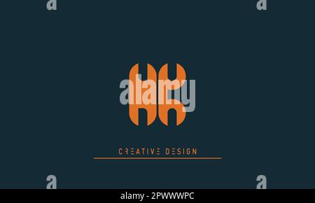 Alphabet letters Modern Creative logo NK , KN Stock Vector