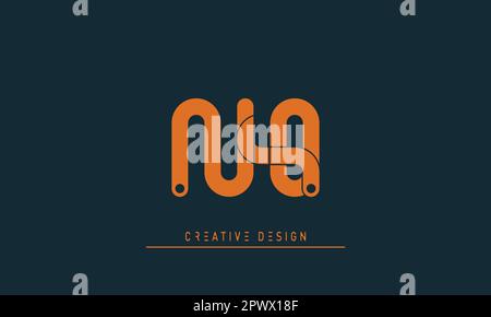 Alphabet letters Modern Creative logo NO , ON Stock Vector