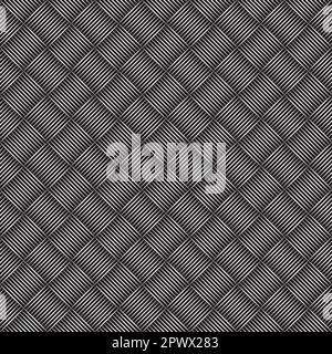Seamless woodcut weave pattern background Stock Vector