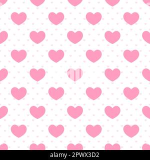 Happy Valentine's Day Seamless Pattern Design with Decoration in Template Hand Drawn Cartoon Flat Illustration Stock Photo