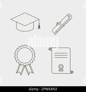 Academy vector line icons set. Academy, Education, Learning, School ...