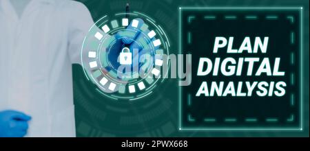 Writing displaying text Plan Digital Analysis, Business idea Analysis of qualitative and quantitative digital data Stock Photo