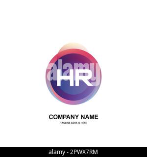 initial logo With Colorful Circle template vector Stock Vector