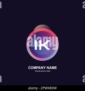 initial logo With Colorful Circle template vector Stock Vector