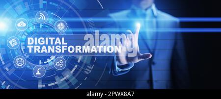 Digital transformation, disruption, innovation. Business and  modern technology concept. Stock Photo