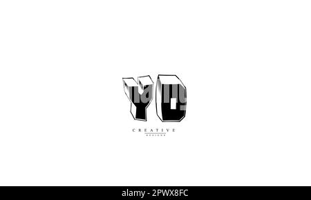 YD DY Y D abstract vector logo monogram template Stock Vector