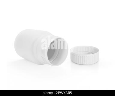 Realistic plastic bottle. Mock Up Template. 3D render Stock Photo