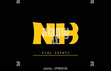 Real Estate letters Modern Creative logo NK , KN Stock Vector
