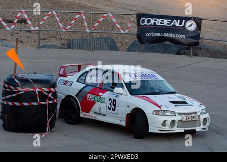 Stuart Cadman R Stuart Cadman and Mike Withers in their 1996 Mitsubishi EVO 4 with the ...