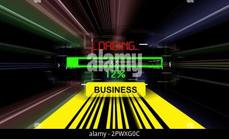 Business loading progress bar on the screen Stock Photo