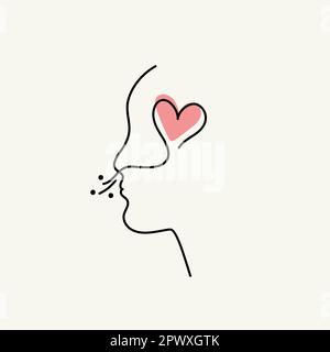 Fragrance, smell of perfume icon. Pleasant smell, aromatherapy, aphrodisiac logo Stock Vector
