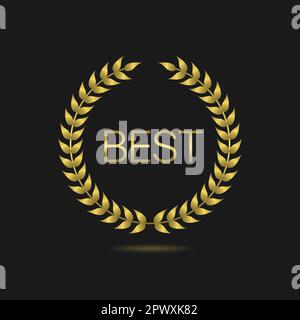 Best buy golden laurel wreath vector label Stock Vector Image & Art - Alamy