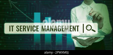 Sign displaying It Service Management, Concept meaning the process of aligning enterprise IT services Stock Photo