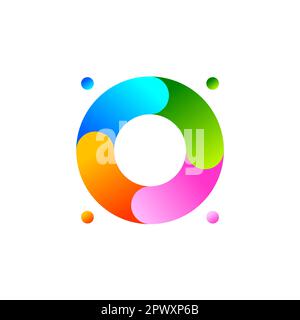 Community geometric logo. Community gradient vector icon. Teamwork, network concept Stock Vector