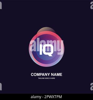 initial logo With Colorful Circle template vector Stock Vector