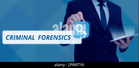 Conceptual caption Criminal Forensics, Business idea Federal Offense actions Illegal Activities punishable by Law Stock Photo