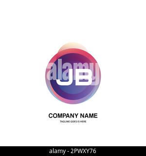 initial logo With Colorful Circle template vector Stock Vector