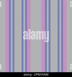 Stripe vertical lines. Seamless fabric texture. Background textile vector pattern in gray and pink colors. Stock Vector