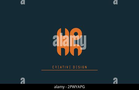 Alphabet letters Modern Creative logo NR , RN Stock Vector