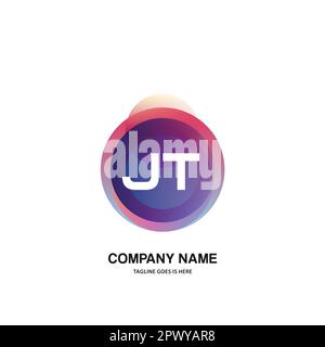 initial logo With Colorful Circle template vector Stock Vector
