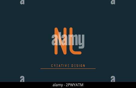 Alphabet letters Modern Creative logo NL , LN Stock Vector