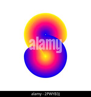 S letter, company logo. Blend geometric abstract rainbow symbol Stock Vector
