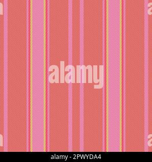 Seamless vector texture. Vertical lines stripe. Background fabric pattern textile in red and orange colors. Stock Vector