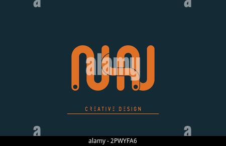 Alphabet letters Modern Creative logo NN Stock Vector