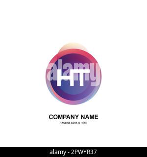 initial logo With Colorful Circle template vector Stock Vector