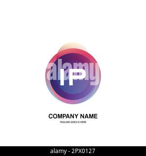 initial logo With Colorful Circle template vector Stock Vector