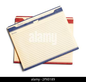 Two Project File Folders Cut Out on White. Stock Photo