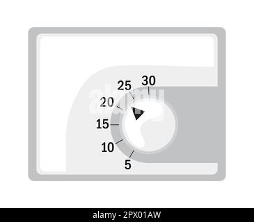 Thermostat vector. Controller with screen for floor, house heating, fan. Electronic thermostat controls and regulates temperaturein appartment Stock Vector