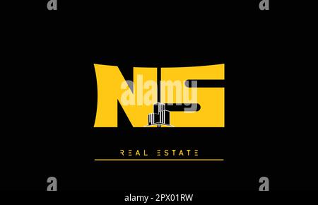 Real Estate letters Modern Creative logo NS , SN Stock Vector