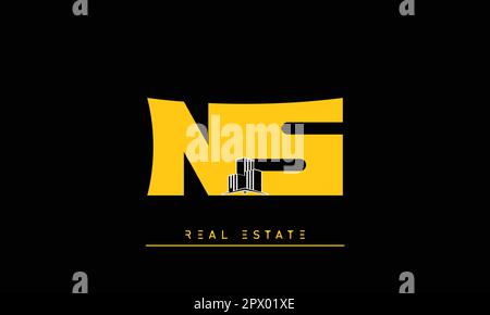 Real Estate letters Modern Creative logo NS , SN Stock Vector