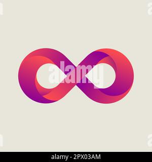 Infinity, Infinite icon. Geometric abstract ribbon in shape of an infinity sign Stock Vector