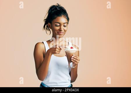 Young Woman Posing With A Chocolate Bar Isolated Stock Photo - Download  Image Now - Chocolate Bar, Eating, One Woman Only - iStock