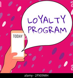 Writing displaying text Loyalty Program, Business approach marketing effort that provide incentives to repeat customers Stock Photo