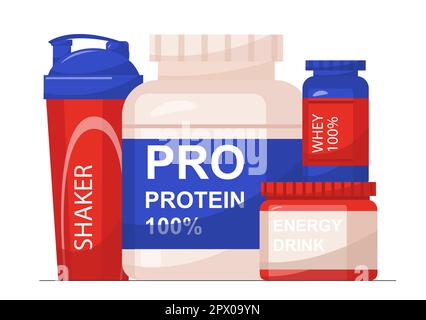 Sports supplements concept Stock Vector