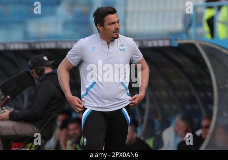 Massimo Oddo (head coach of Spal) during the Italian Football Championship Serie BKT 2022/2023 match Spal vs. Perugia at the Paolo Mazza stadium - Fer Stock Photo