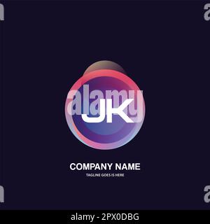 initial logo With Colorful Circle template vector Stock Vector