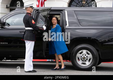 Mrs. Louise Araneta-Marcos arrives with Ferdinand R. Marcos Jr. President of the Republic of the Philippines at the White House in Washington, DC, May 1, 2023. Credit: Chris Kleponis/CNP Stock Photo